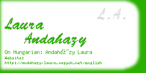 laura andahazy business card